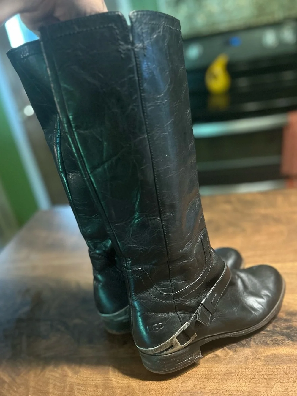 UGG Channing Leather Belted Riding Boot